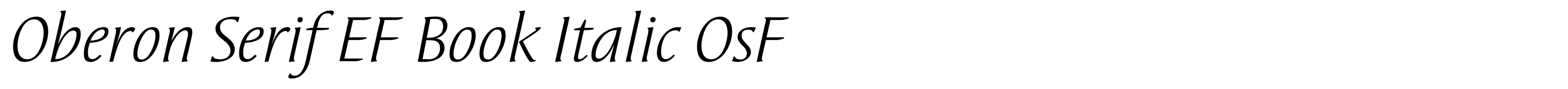 Oberon Serif EF Book Italic OsF